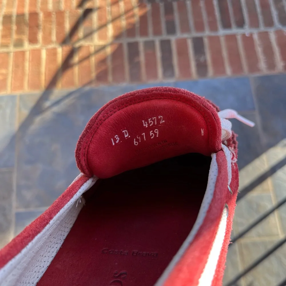 Allen Edmonds Mens Red Boat Shoes, Moccasins, Topsider,  loafer Slip on Size 13 - Picture 7 of 10